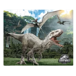 Jurassic World - Quebra Cabeça 100 peças, Indoraptor - Mimo Play - Mimo Toys